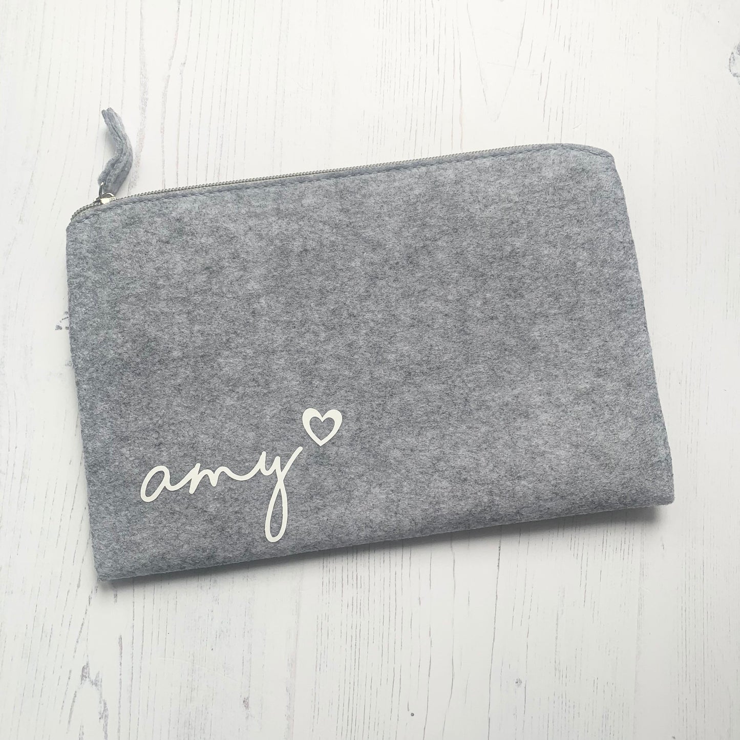 Grey make up bag, wife birthday gift, valentine gift for her, Mother’s Day gifts for mum, fiance anniversary gift