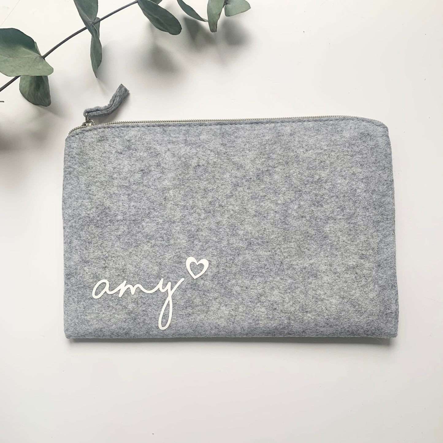 Grey make up bag, wife birthday gift, valentine gift for her, Mother’s Day gifts for mum, fiance anniversary gift