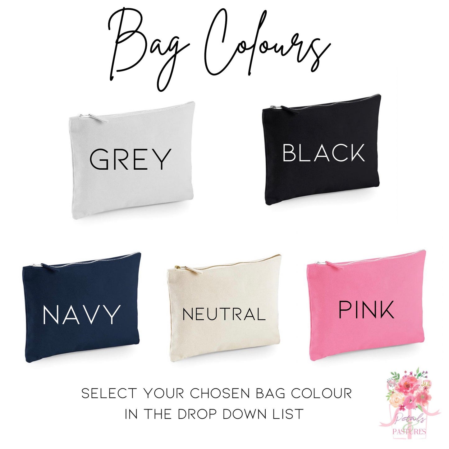 Personalised Pouch, Accessory Pouch, Named Pouchette, Bridesmaid Proposal Gift, Hen Weekend Favours, Teenage Girl Gift Ideas, Make Up Bag