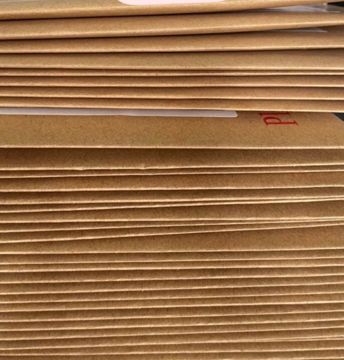 Merry Christmas from all of us, personalised family stocking Xmas cards, named stocking Xmas cards