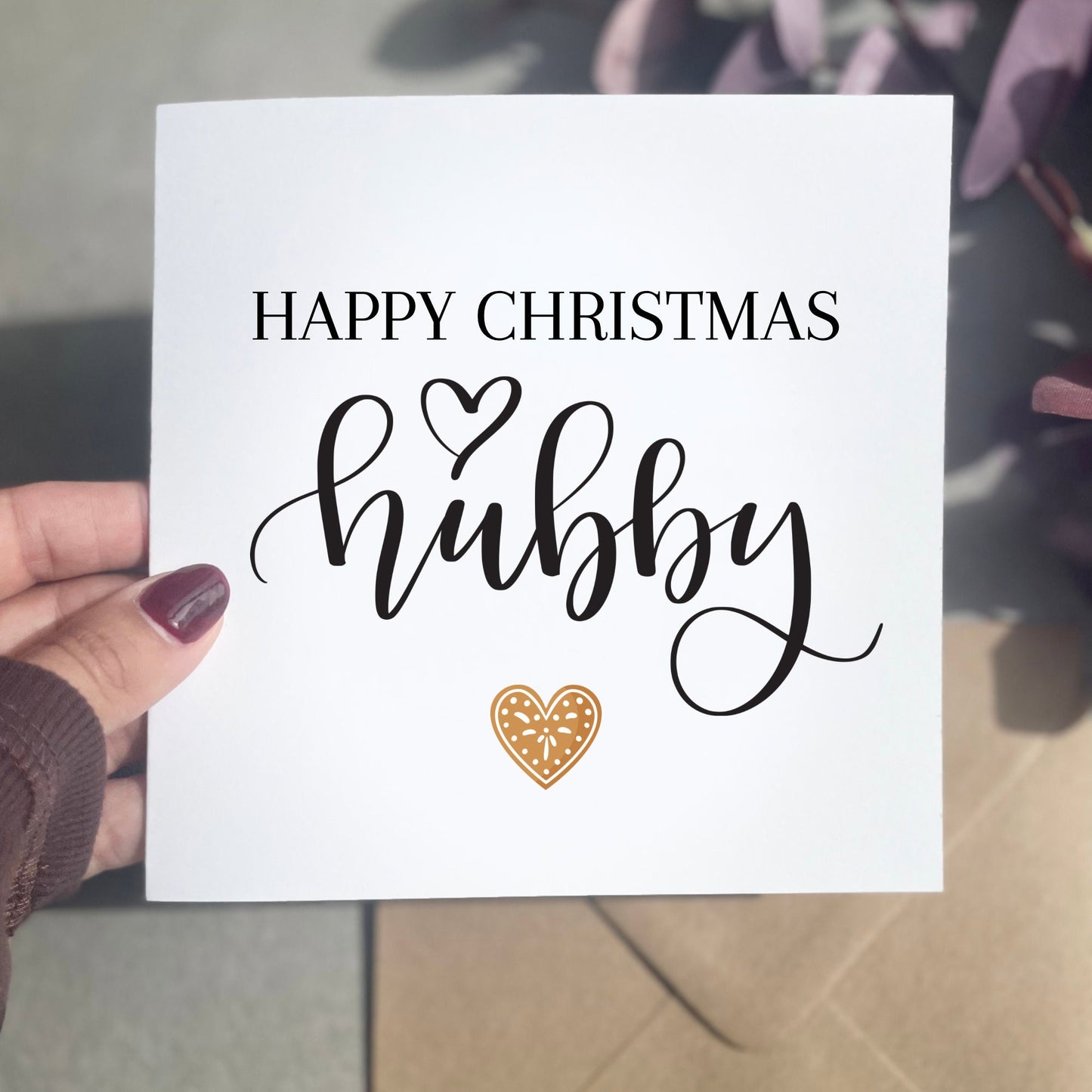 Happy Christmas hubby, husband Christmas card, first Xmas married as mr and Mrs, greeting card for my husband this Xmas,