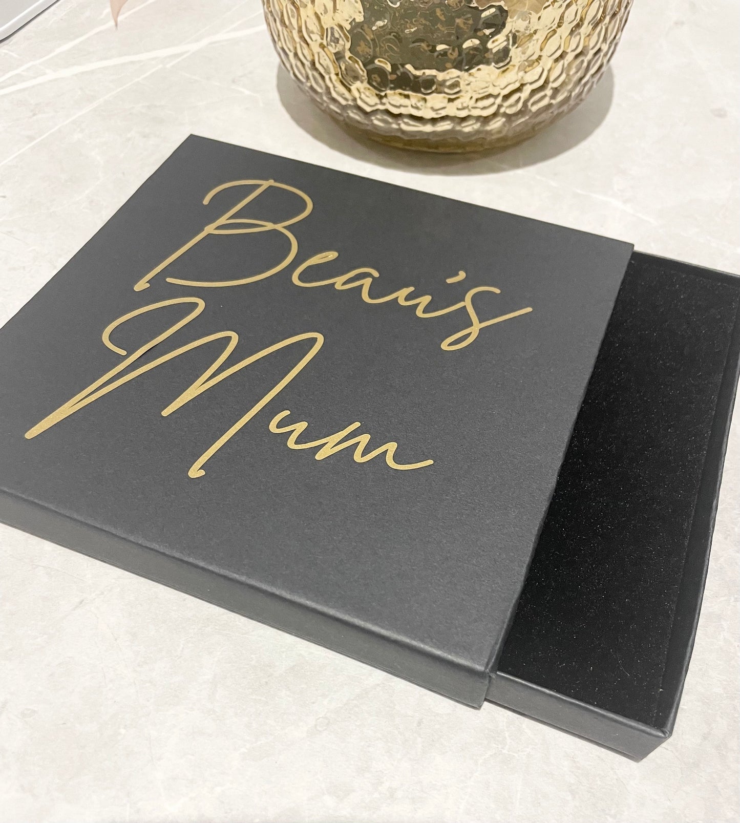 Black Gift Box, Personalised Groomsmen Jewellery Gift Box, Best Man or Groom Cufflinks Gift Box, Customised Men Birthday Gift Box