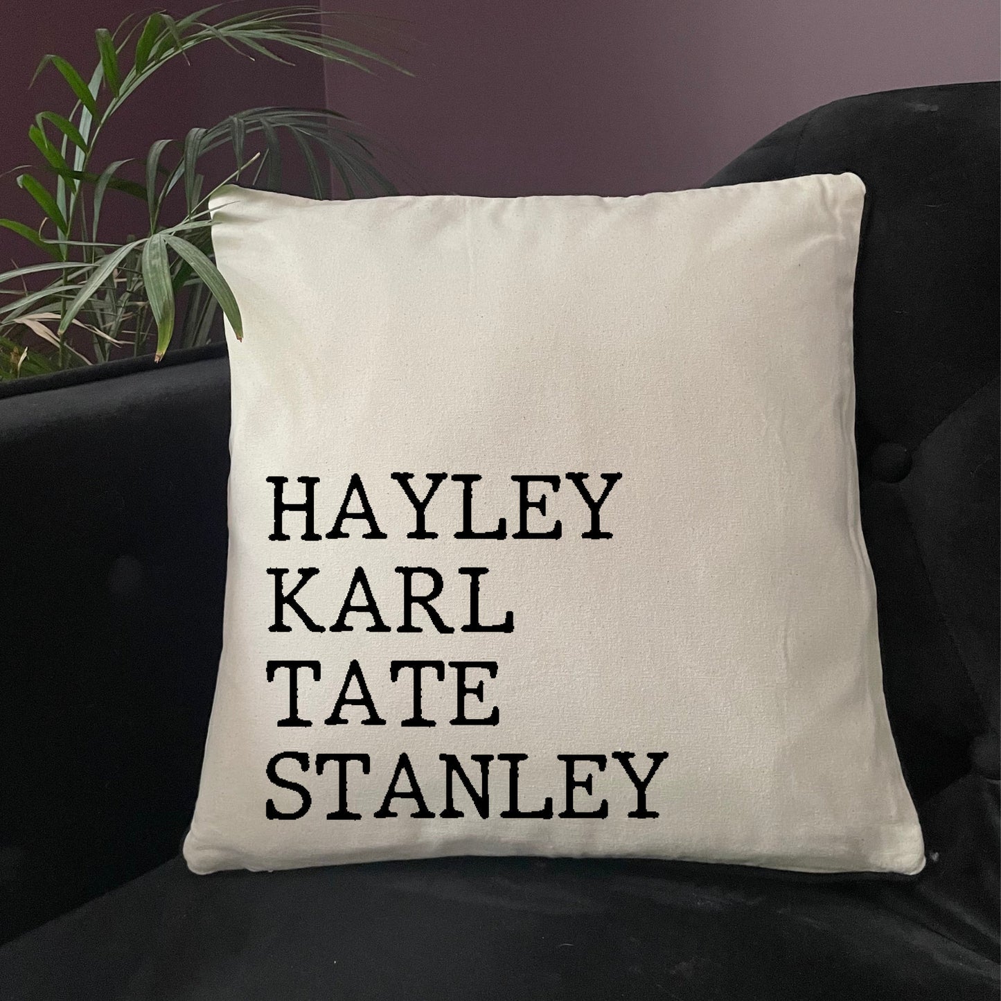 Family cushion, personalised cushion cover, mum birthday or Christmas gift, Xmas gift idea, stocking filler, custom cotton cushions