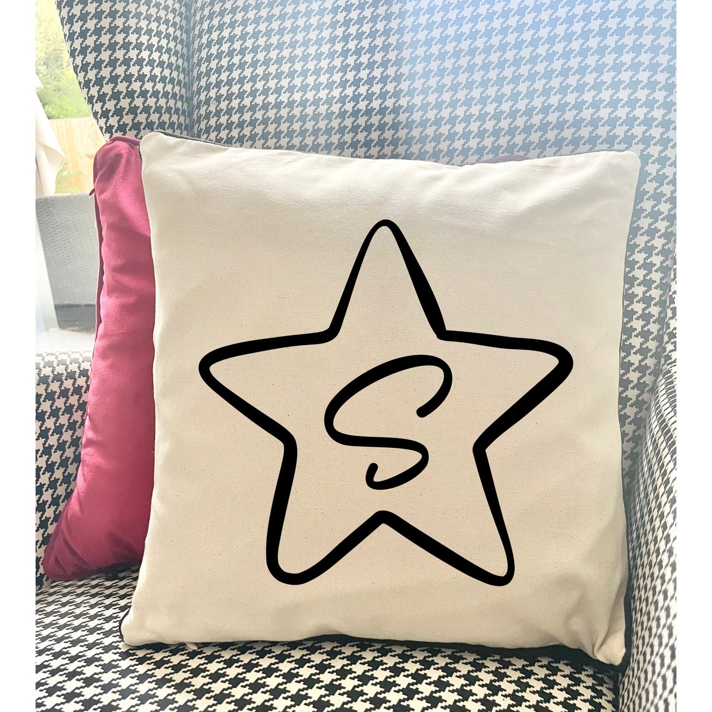 Personalised Initial Cushion Cover for Children bedroom and Nursery, New Baby Gift, Son, Daughter, Grandchildren Christmas Gift Ideas