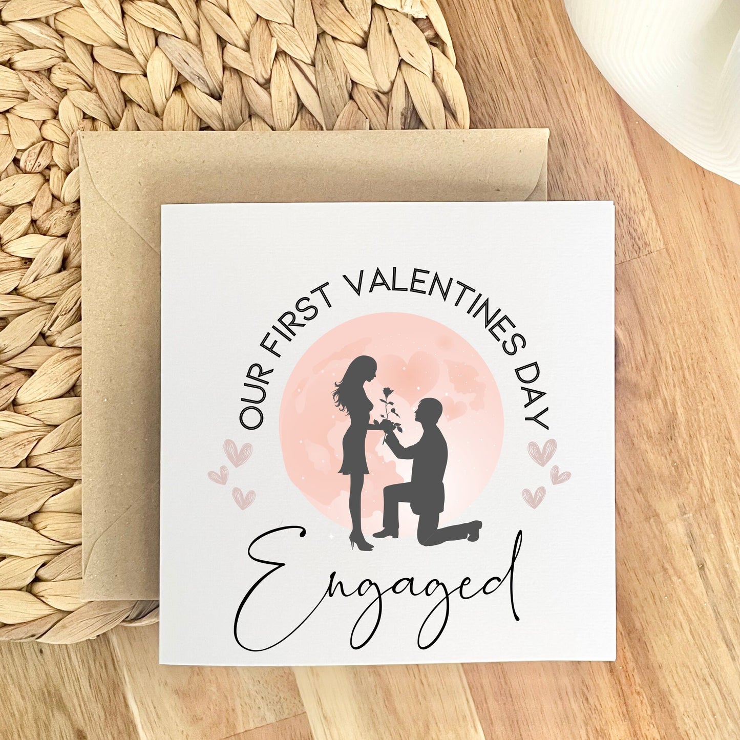Our first Valentine’s Day Engaged, Valentine’s Day card for Fiancé, valentines engagement card