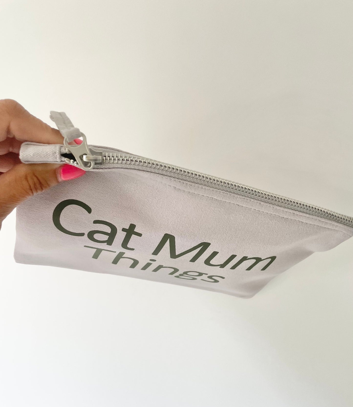 Cat Mum Things, Cat Mumma Pouch For Essentials, Zipped Bag for Cat Things, Crazy cat lady gift ideas