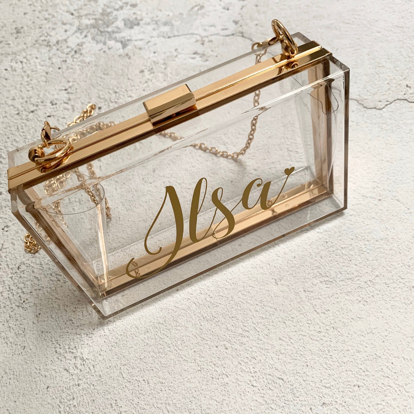 Personalised Clear clutch handbag, brides hen night bag, bachelorette party, bridesmaid proposal gifts for gift box, birthday gift for her
