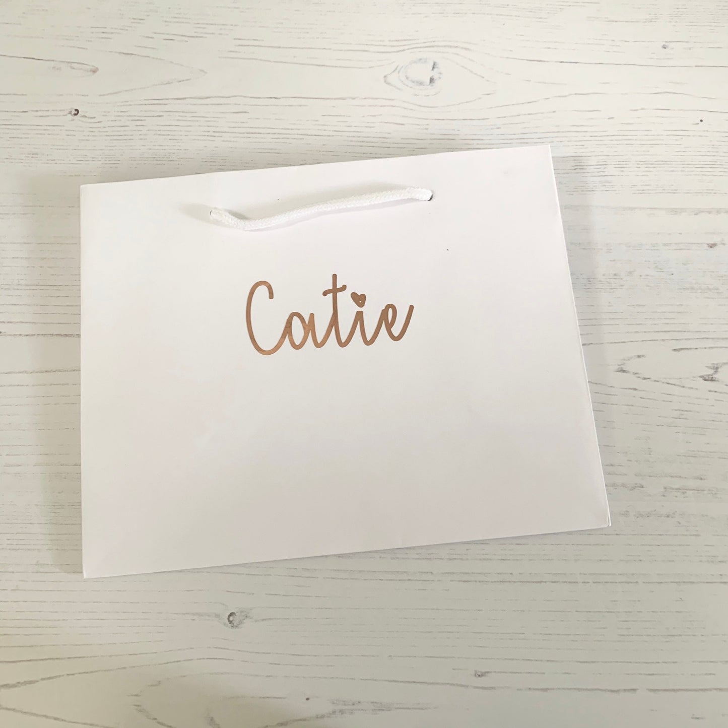 Personalised gift bag, Christmas present bag, birthday gift bag, named bag, rose gold, named gift bag, white, secret Santa, Xmas gifts