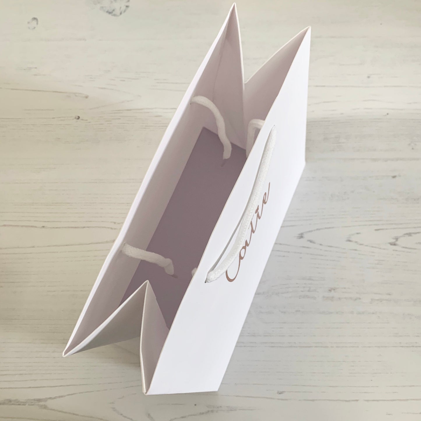 Personalised gift bag, Christmas present bag, birthday gift bag, named bag, rose gold, named gift bag, white, secret Santa, Xmas gifts