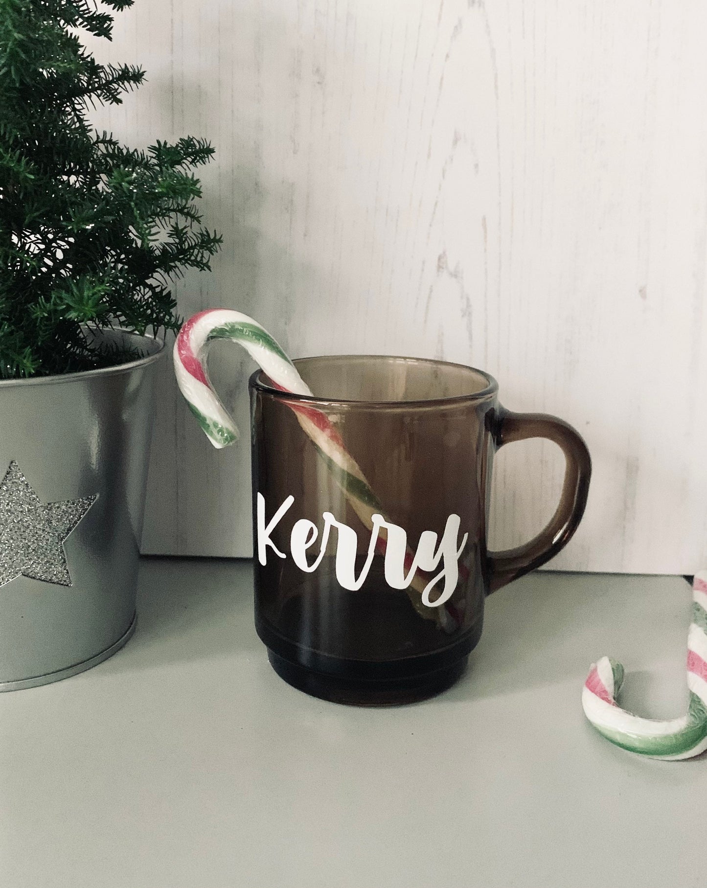 Personalised glass mug, christmas present for grandparents, nan Xmas gift, coffee mug, secret Santa gifts, coffee gifts, colleague Xmas gift