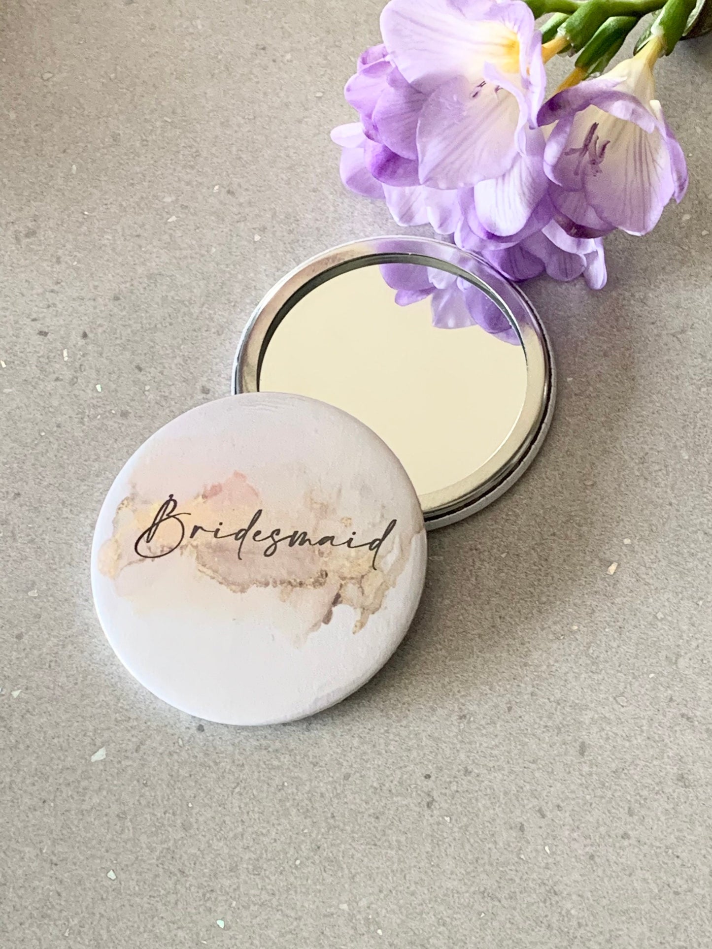 Bridesmaid compact pocket mirror proposal gift, thank you bridesmaid gift, bridesmaid small gift, bridesmaid gift idea