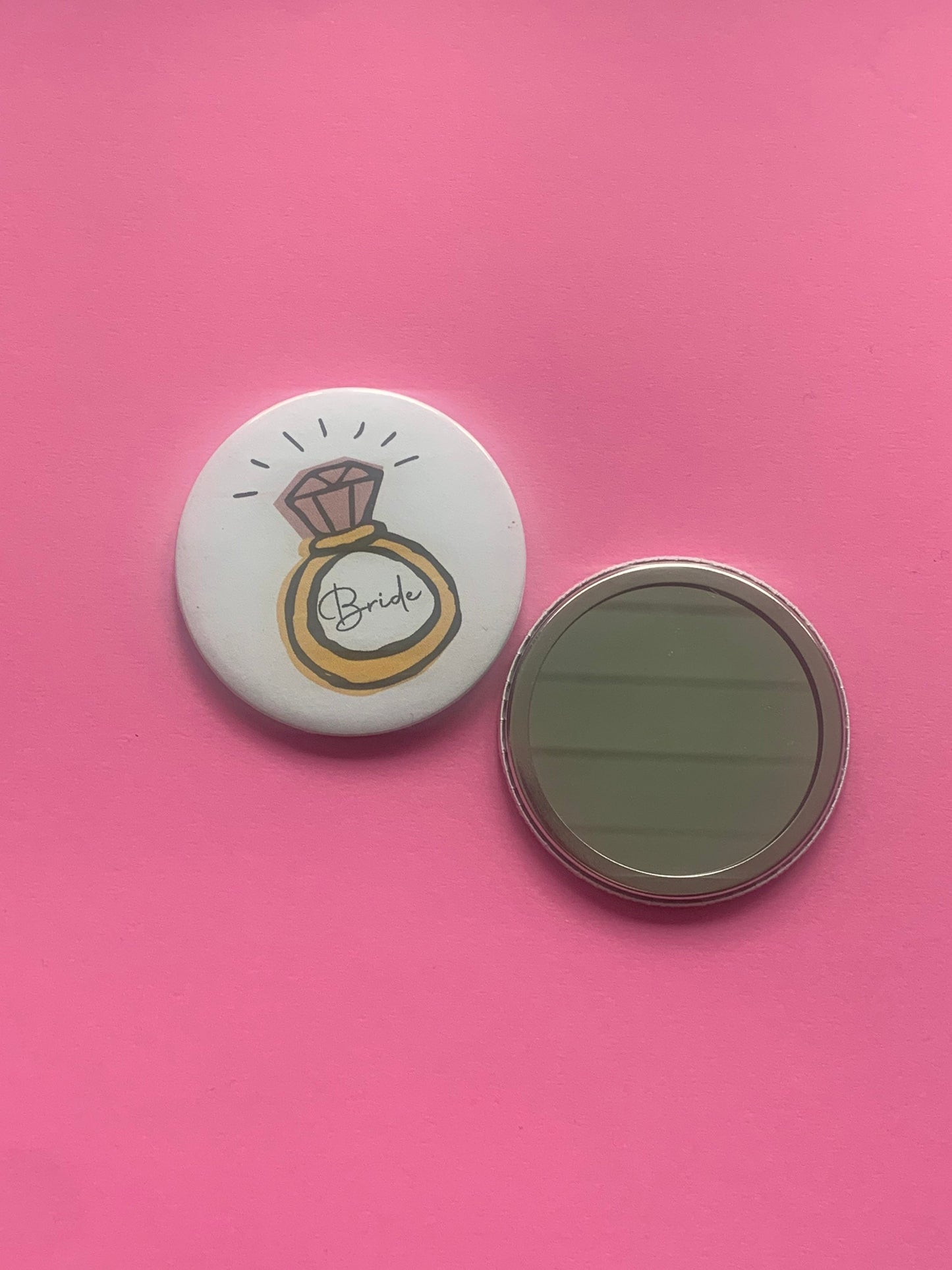 Bride compact pocket mirror gift, bride to be gift for gift box, to my bride gift, hen weekend accessories, bride box, bride to be mirror