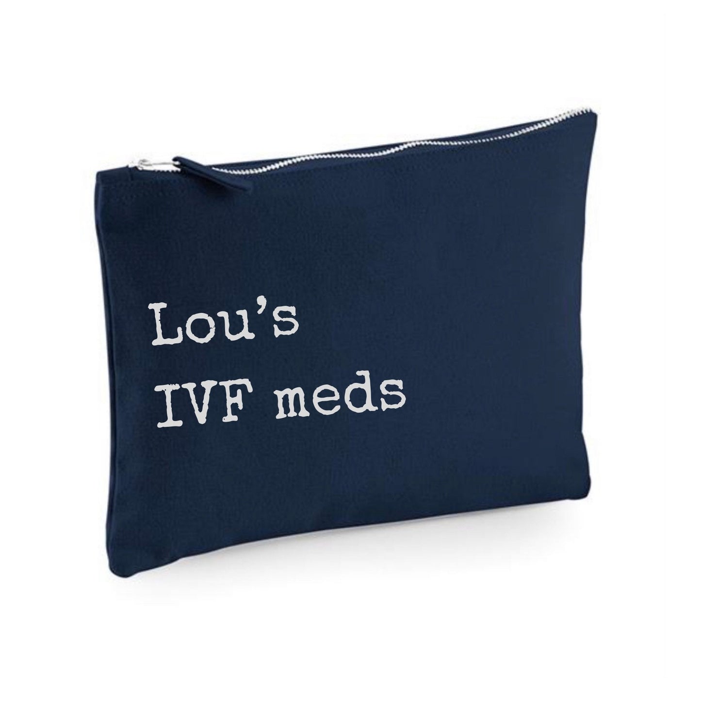Personalised IVF meds bag, ivf shots case, travel case for ivf tablets, baby making meds case.