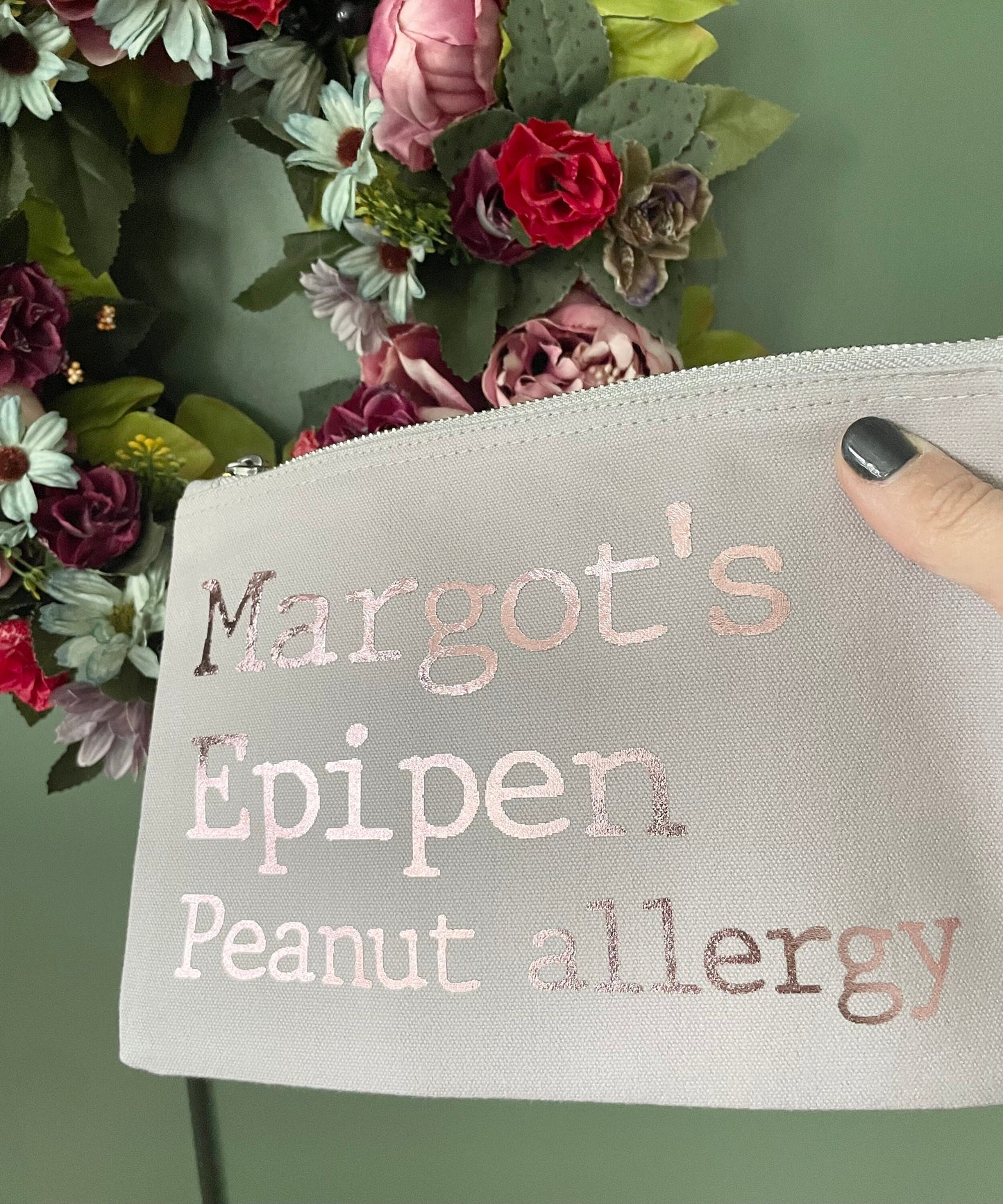 Personalised epipen bag, allergy medication pouch, emergency meds kit, medicines bag, children epipen case for school and college