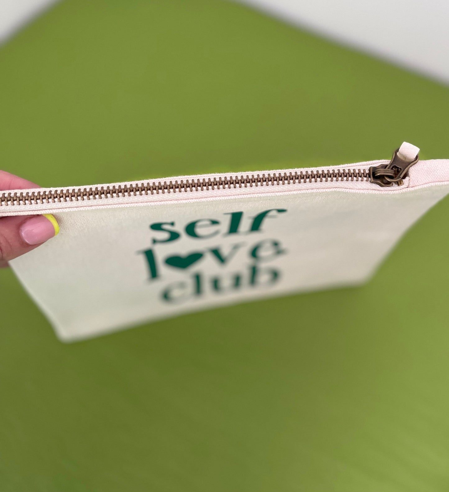 Self love club pouch, positivity gift, make up case, self care kit, friend birthday gift, work wife bestie present