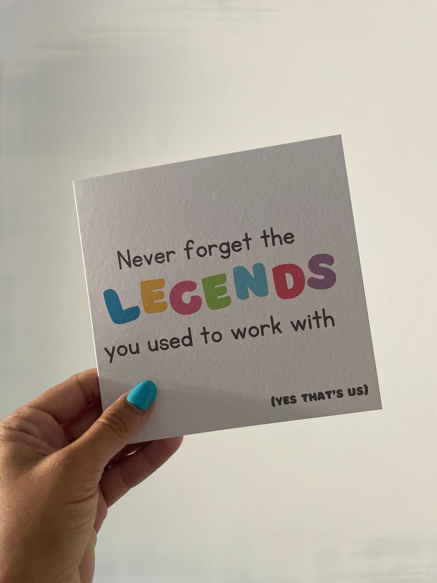 Funny card for co-worker leaving, work wife new job card card, never forget legends you worked with. Colleague retirement cards