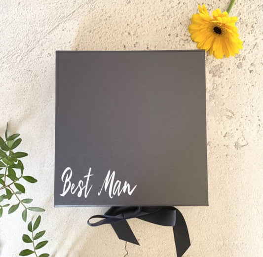 Best Man gift box, to my best man, best man gift, gift for groomsmen, navy gift box, gift from groom, wedding gift box, best man proposal