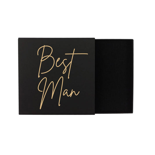 Black Gift Box, Personalised Groomsmen Jewellery Gift Box, Best Man or Groom Cufflinks Gift Box, Customised Men Birthday Gift Box