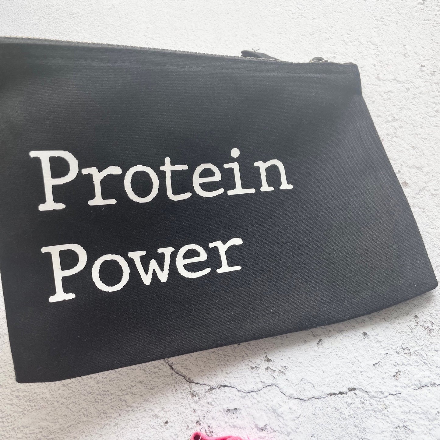 Protein power pouch | Pouch for storing protein bars for the gym | Gym protein snacks bag | Christmas or birthday gift for gym goers