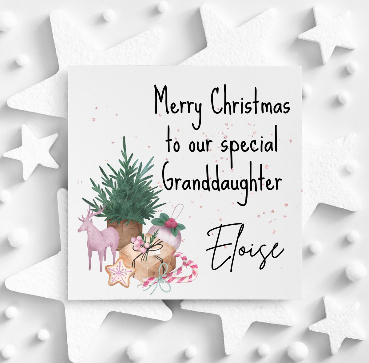Personalised Christmas Card: Granddaughter, Daughter Personalised Christmas Card: Granddaughter, Daughter