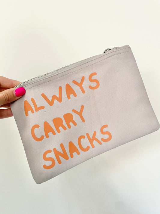 Always Carry Snacks, Pouch for Travel Snacks, Birthday Gift Idea, Fathers Day Present, Toddler Snack Bag, Mum Bag Organisers