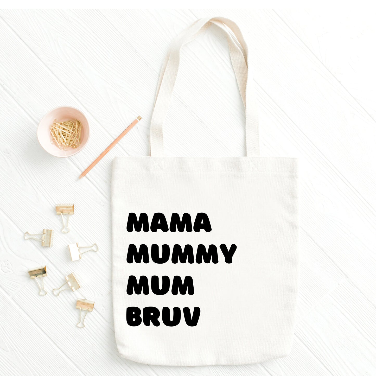 Mama Mummy Mum Bruv Tote Bag, Jokey Novelty Fun Mum Gift Idea, Mothers Day Gift, Mum of Teens, eco friendly shopping bag,
