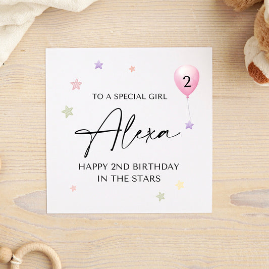 Any Age Heavenly Birthday Card, Personalised Baby Loss Card, Born Asleep Card, Stillborn, Rememberance Cards for Loss of Baby Girl