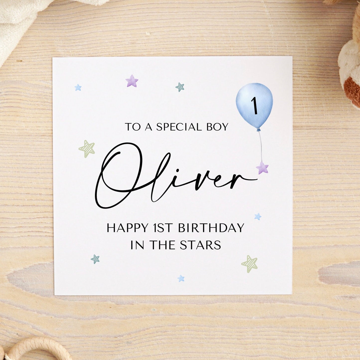 Any Age Heavenly Birthday Card, Personalised Baby Loss Card, Born Asleep Card, Stillborn, Rememberance Cards for Loss of Baby Boy