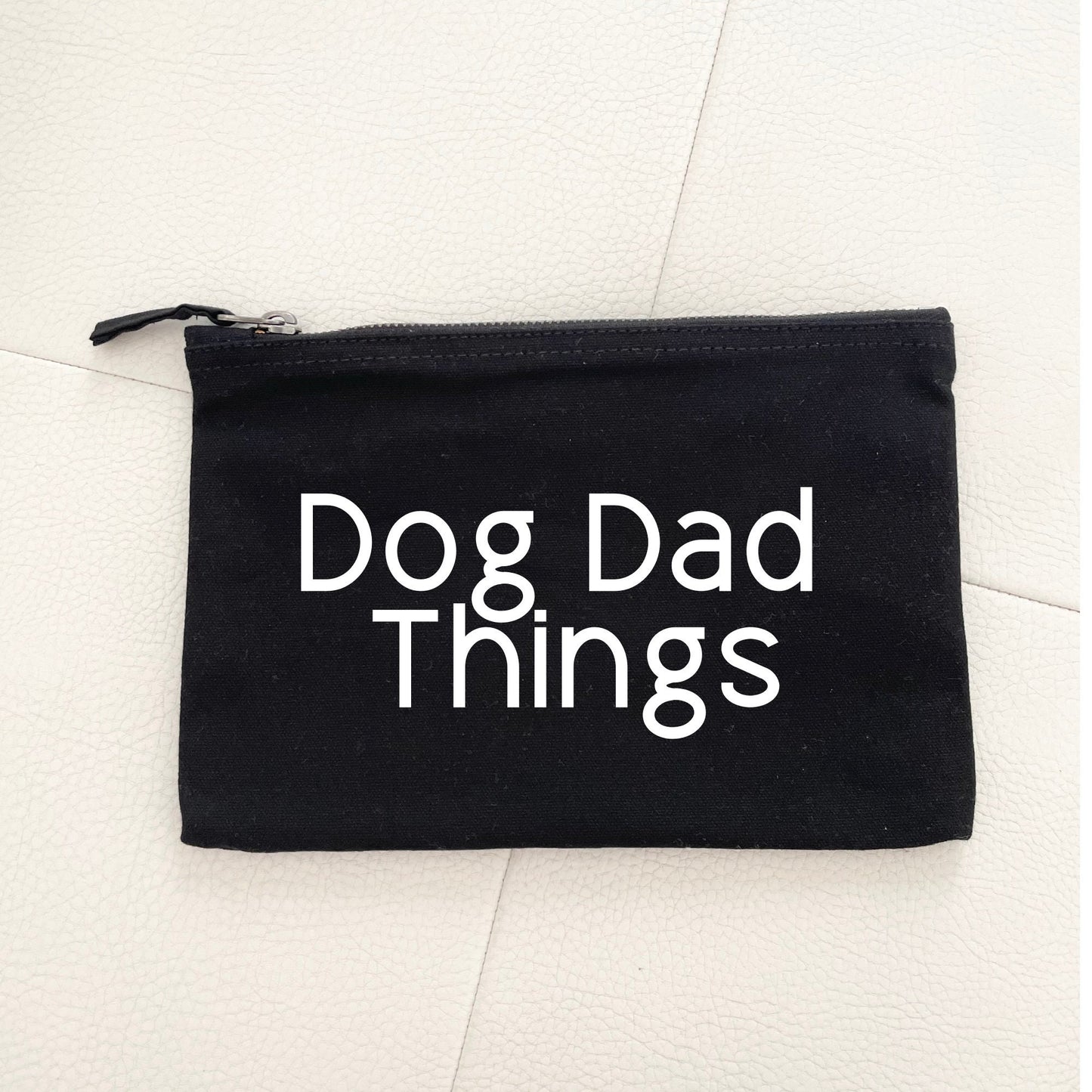 Dog Dad Things, Dog Daddy Pouch For Essentials, Zipped Bag for Dog Things, New Dog Gifts, Dog Treat Bag, Christmas Gift For Dog Dad Parent