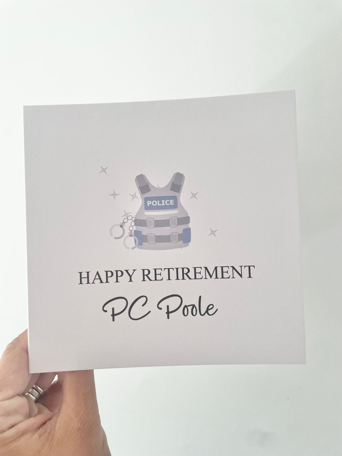 Police Retirement Card, Personalised PC Card, Retire from Police Card, Congrats Retirement Card