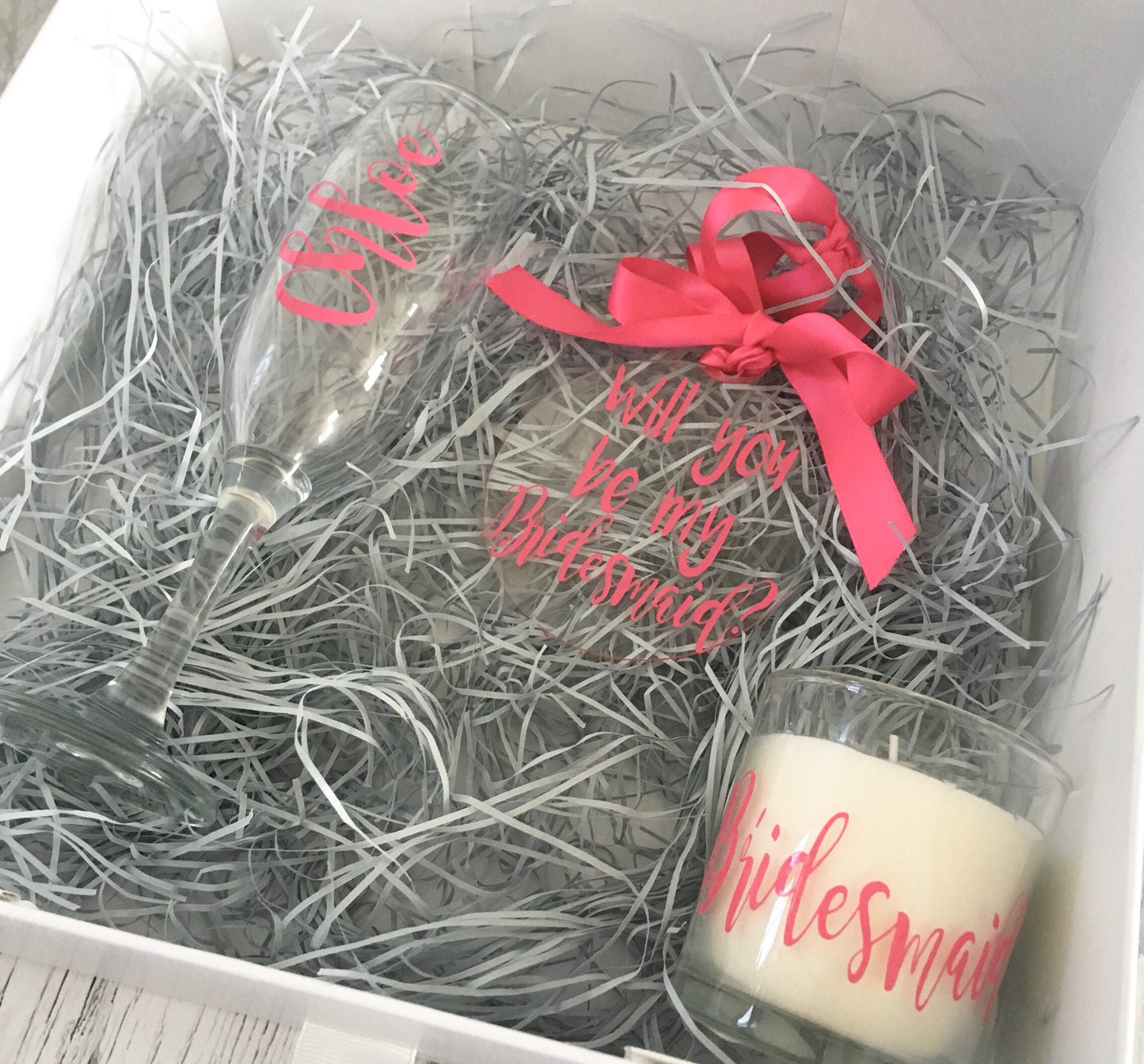 Bridesmaid proposal, bridesmaid candle, personalised scented candle, bridesmaid proposal, maid of honour proposal, bridetribe gifts, bridal