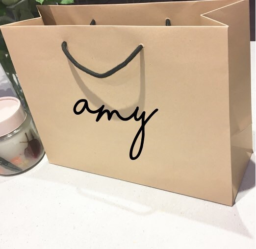 Personalised gift bag, bridal party gift bags, luxury brown kraft gift bags, mothers day gift bag, wifey gift bag, bride to be gifts,