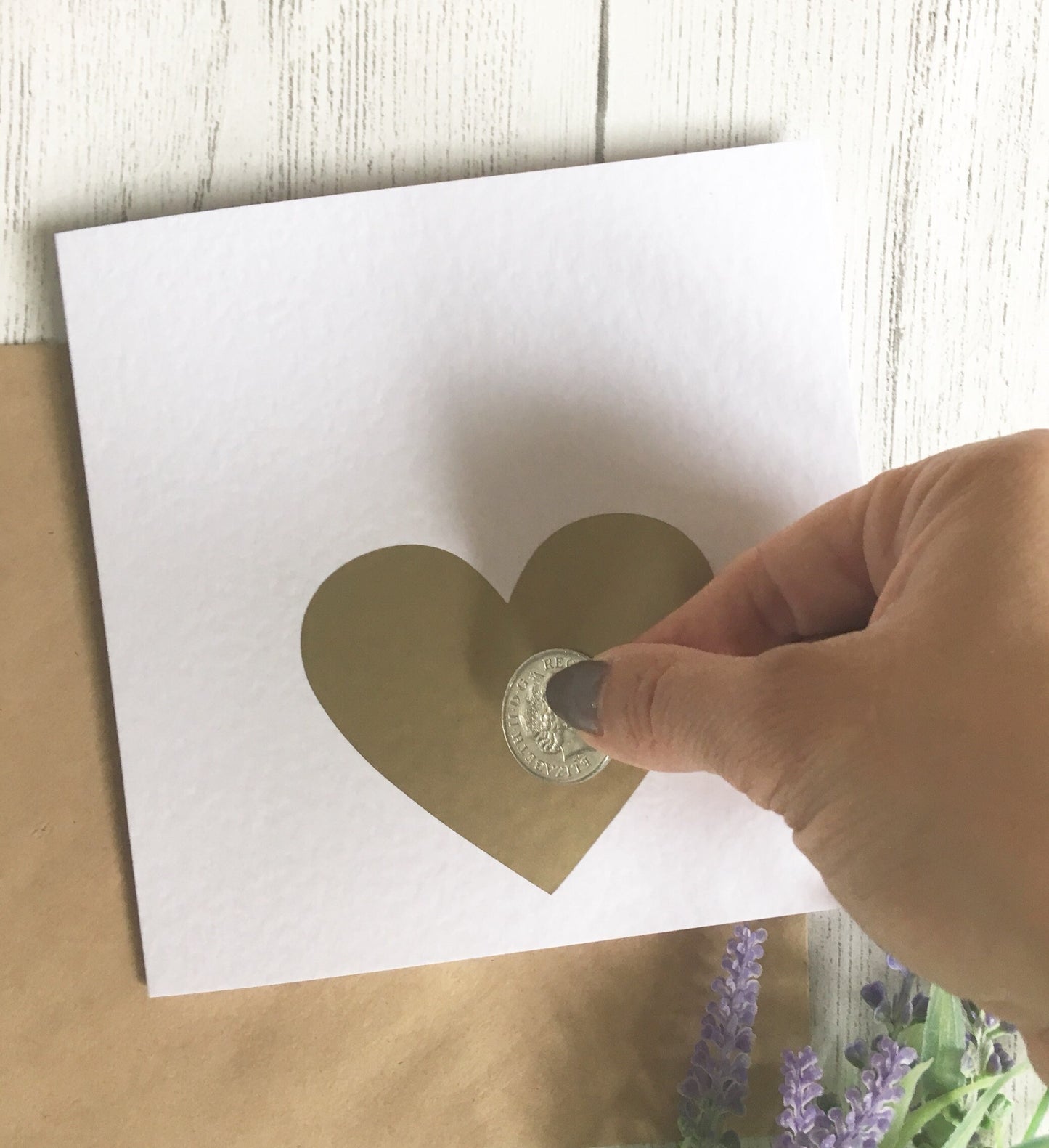 Valentines day card, romantic card, personalised valentines card, scratch off surprise card, i love you card, romantic card for couples