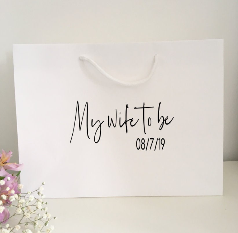 Wife to be gift bag, gift bag for wife to be, wedding day gift bag, bride gift bag, wedding gift bag, future wife wedding gift