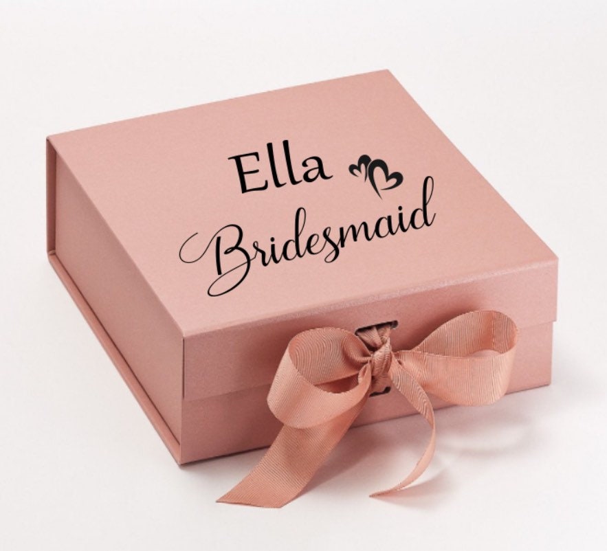 Bridesmaid gift box, bridesmaid proposal, bridesmaids gifts, rose gold gift box, bridesmaid present, maid of honour gift box