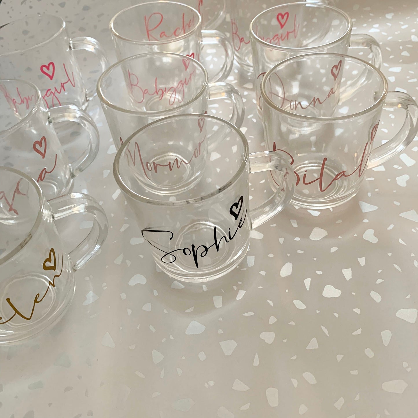Personalised glass mug, glass cup, bridesmaid gift, new home gift, personalised coffe mug, personalised tea cup, bridesmaid proposal, glass