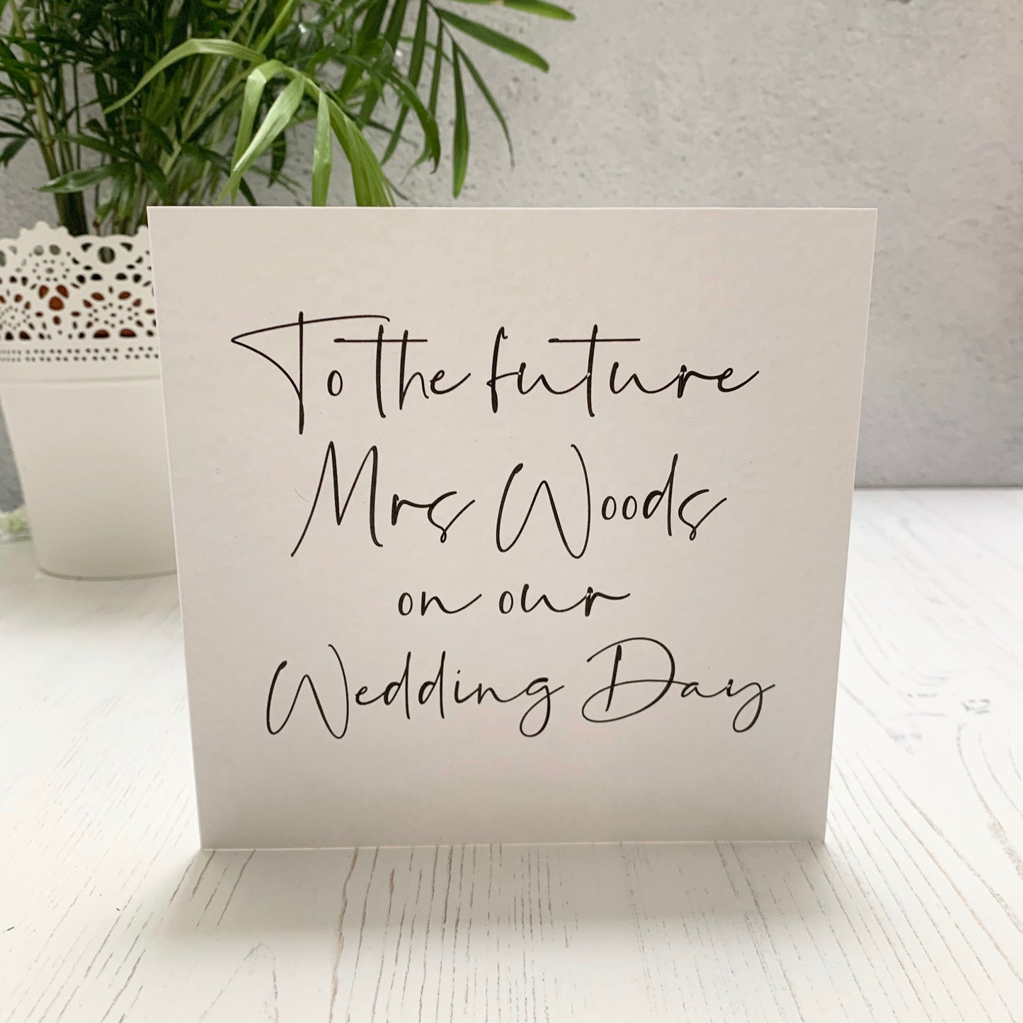 To my bride on our wedding day, personalised wife card, card for bride, card for future wife, future wife card, wedding day card, future mrs