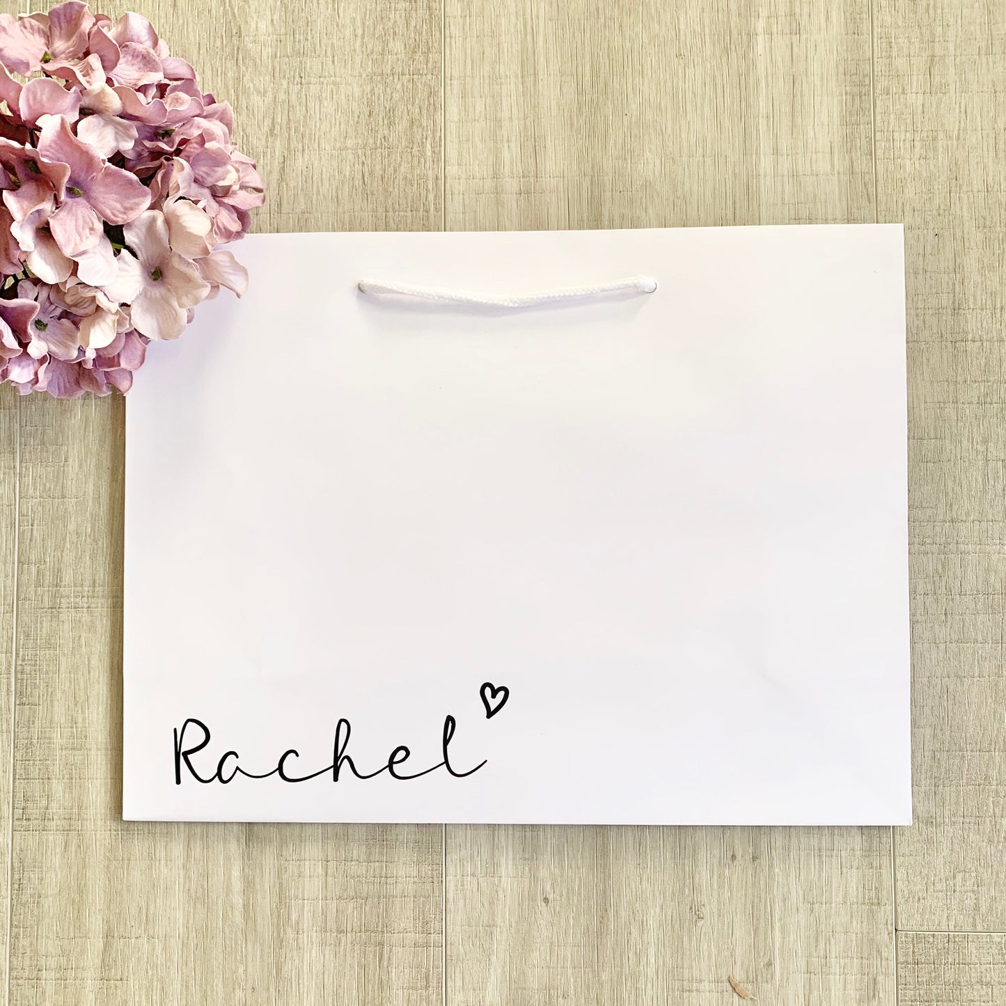 Personalised gift bag, bridal party presents, luxury, white gift bags, bridesmaids, eco friendly, birthday, anniversary, Christmas, cotton