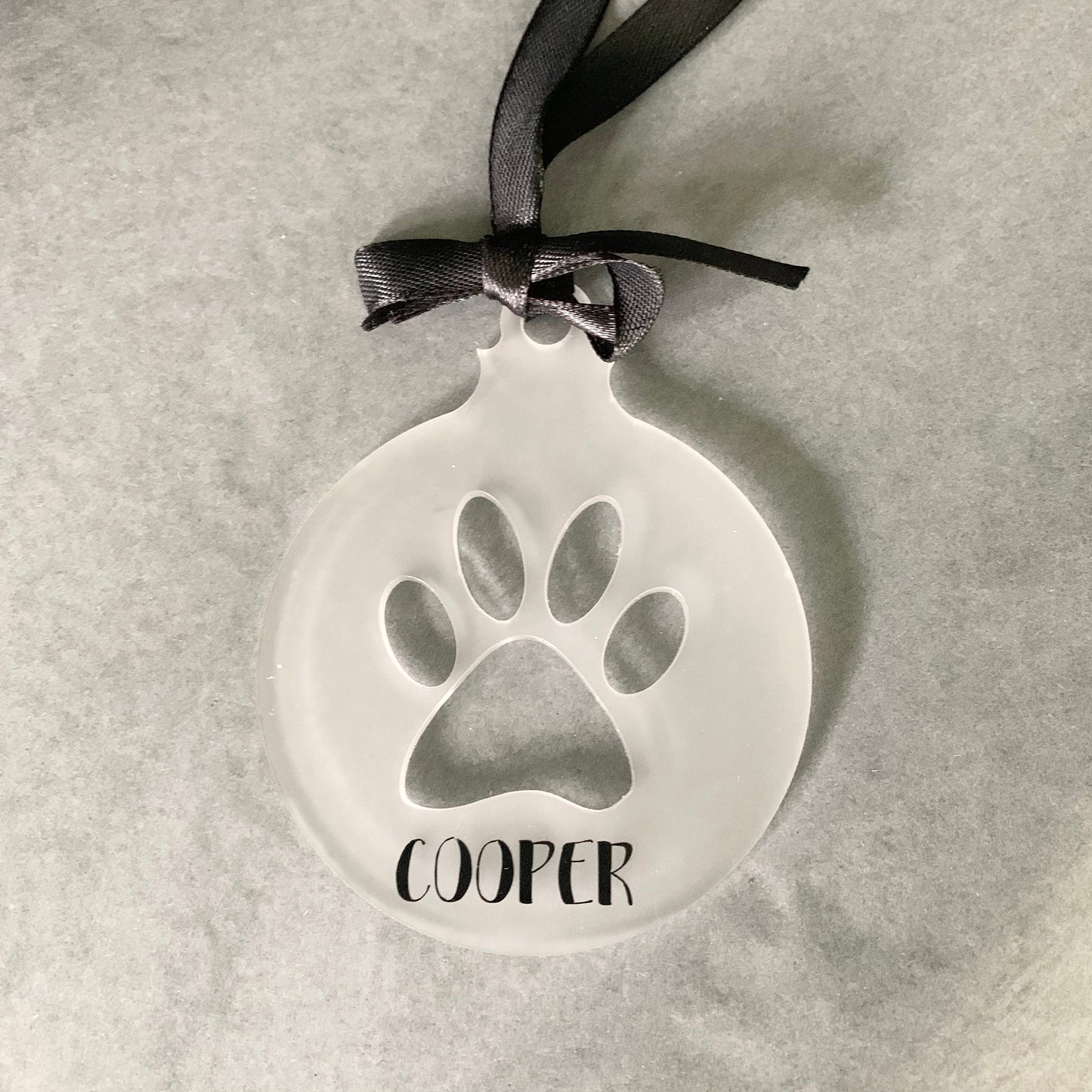 Dog Christmas Decoration, personalised puppy xmas bauble, paw print decoration, christmas gift for dog, dog mum gifts, puppy 1st xmas