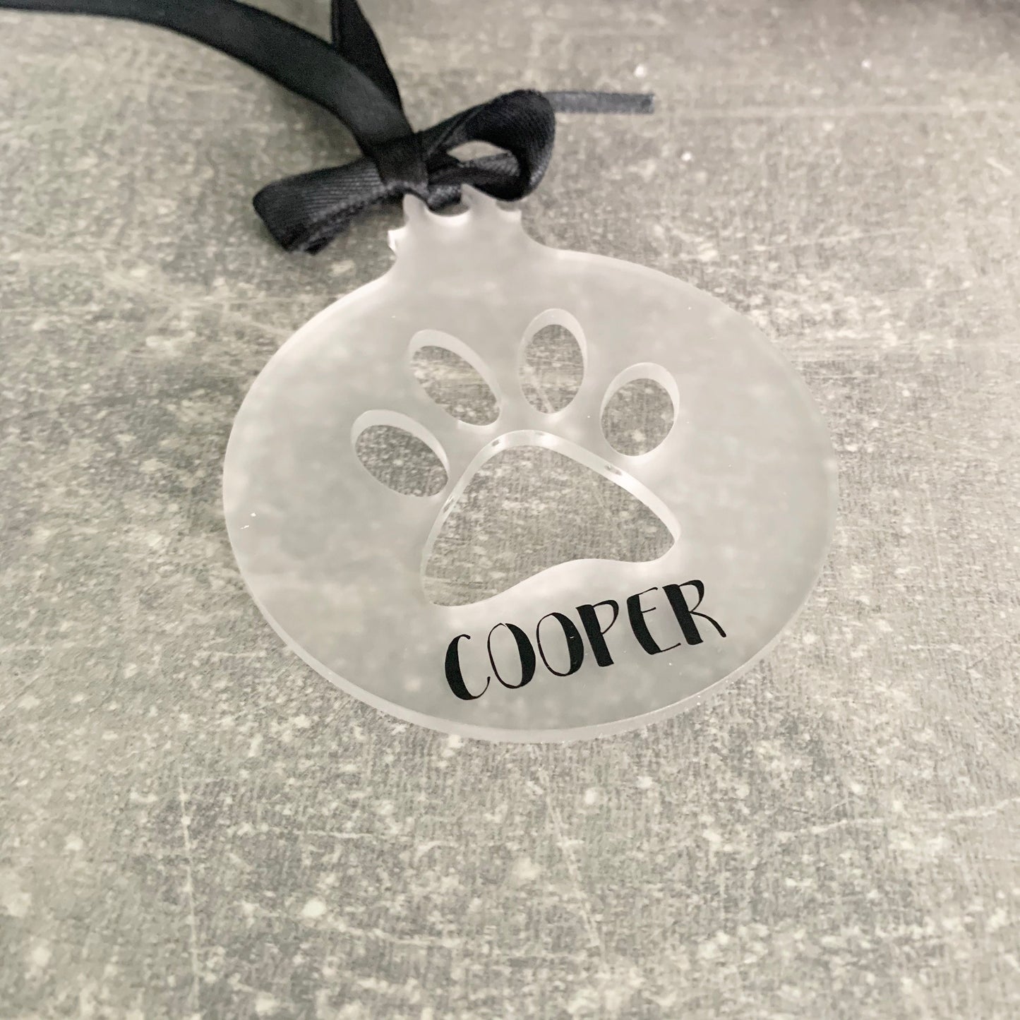 Dog Christmas Decoration, personalised puppy xmas bauble, paw print decoration, christmas gift for dog, dog mum gifts, puppy 1st xmas
