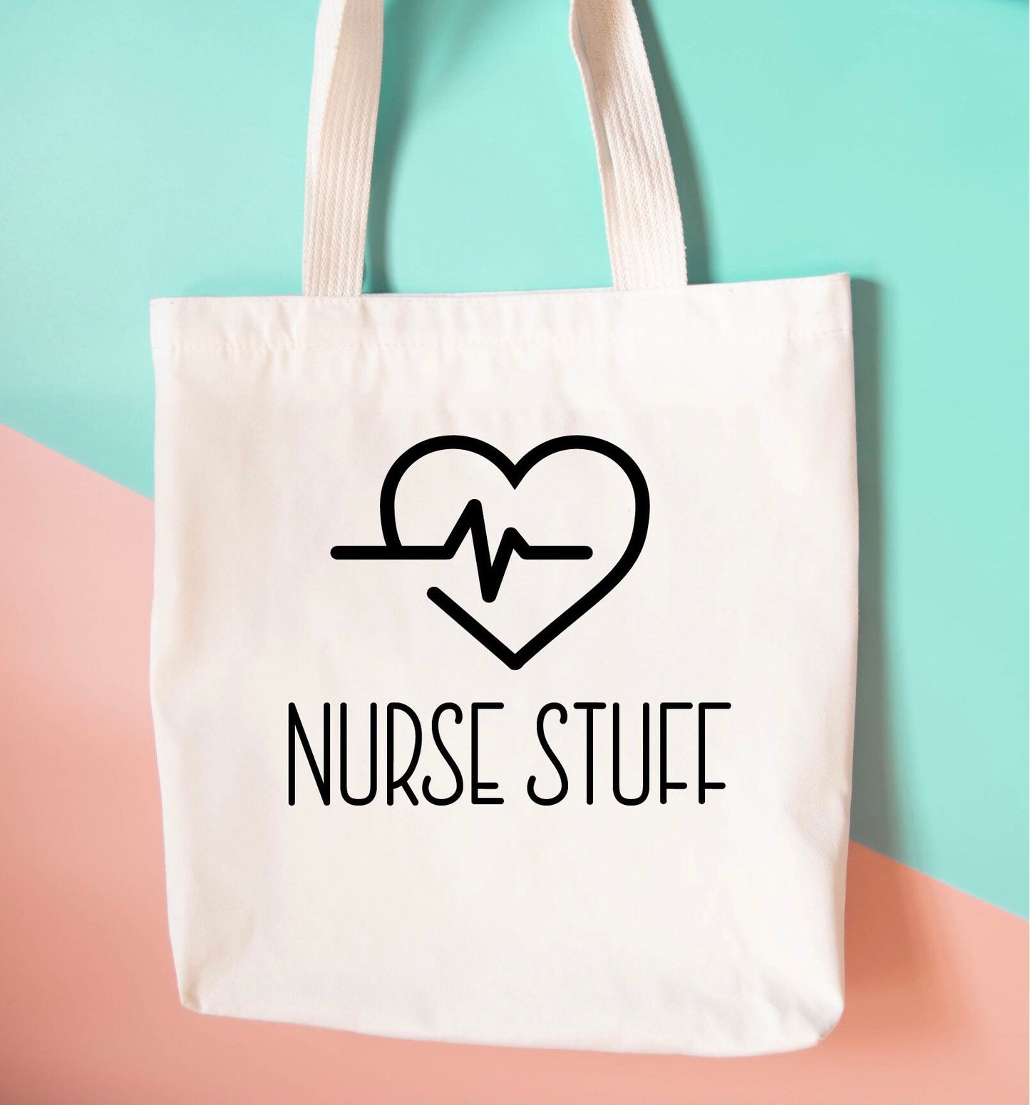 Nurse stuff tote Bag, cotton shopper bag, congrats first nursing job gift, nhs nurse gift, nurse colleague leaving gift