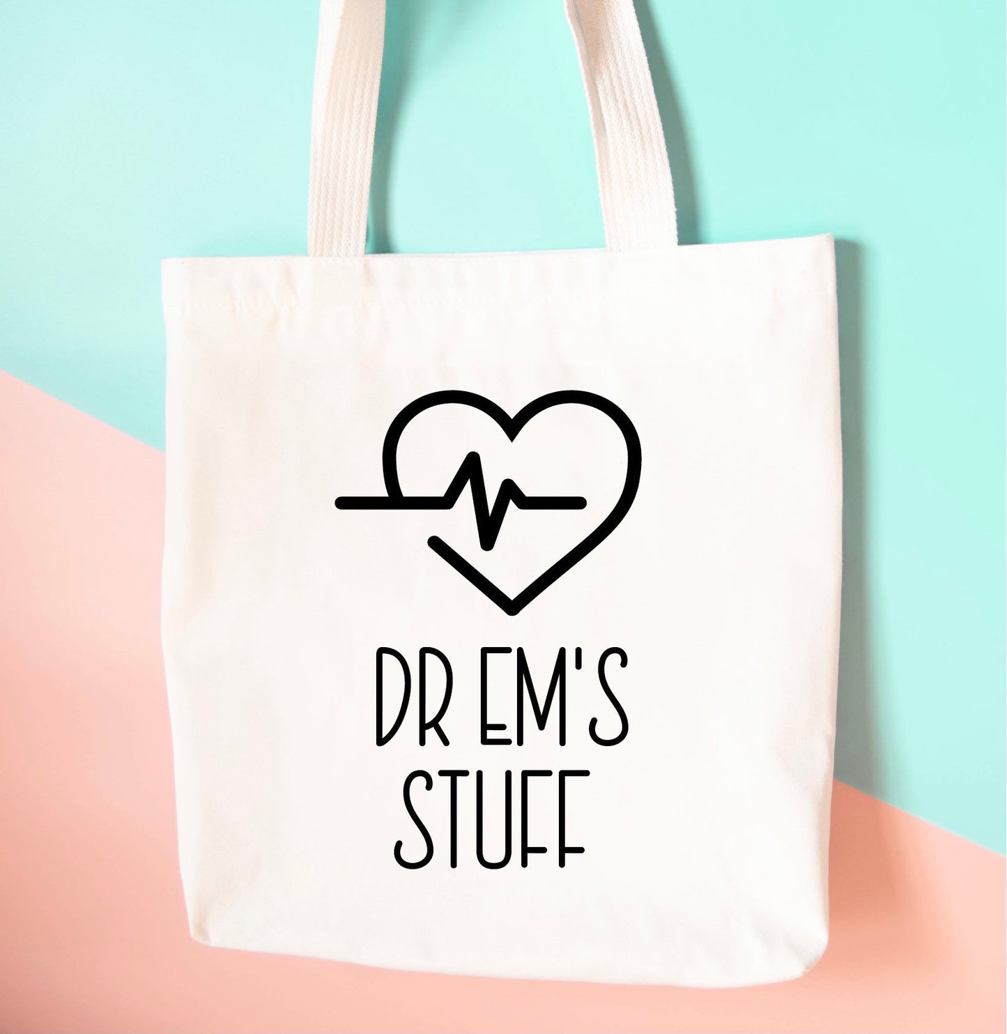 Doctor stuff tote Bag, doctors secret Santa Christmas gifts, personalised work bag for books and paperwork, gift for doctors, work bag