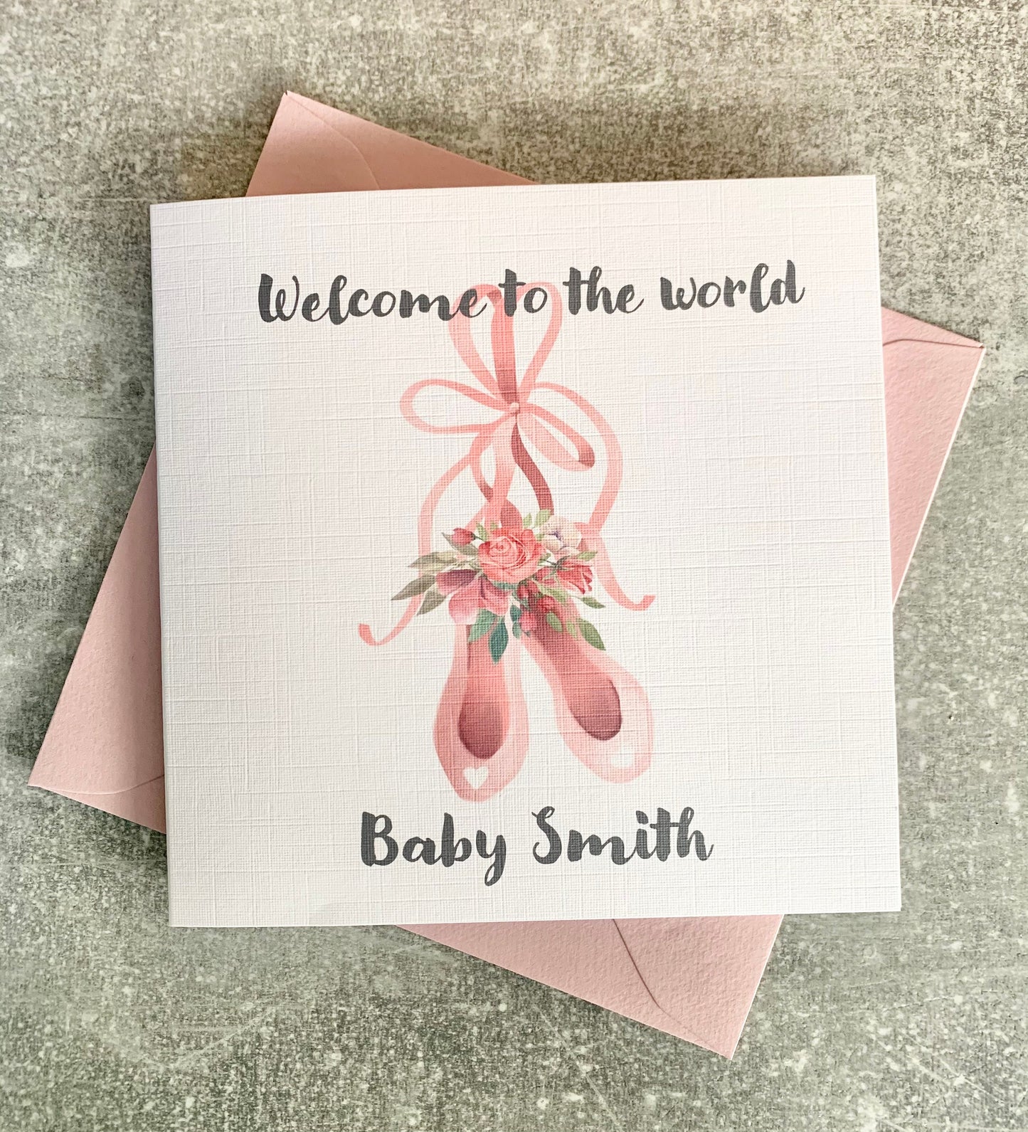 Welcome to the world card, new baby, personalised baby card, baby girl card, newborn baby card, new mum card, congrats on baby card