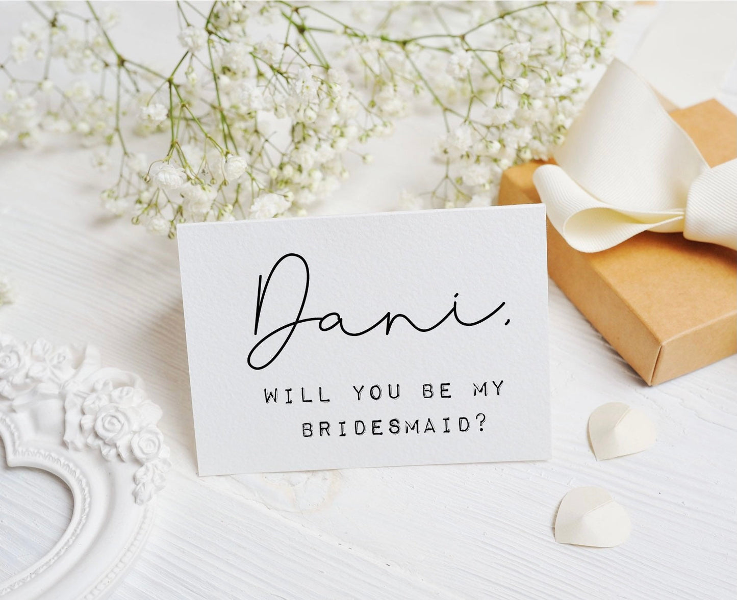 Personalised bridesmaid proposal greeting card, will you be my bridesmaid, bride to be, bridal party, bride tribe cards, best friend wedding