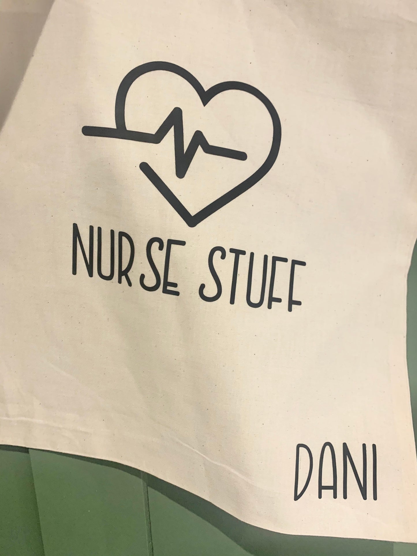 Nurse stuff tote Bag, cotton shopper bag, congrats first nursing job gift, nhs nurse gift, nurse colleague leaving gift