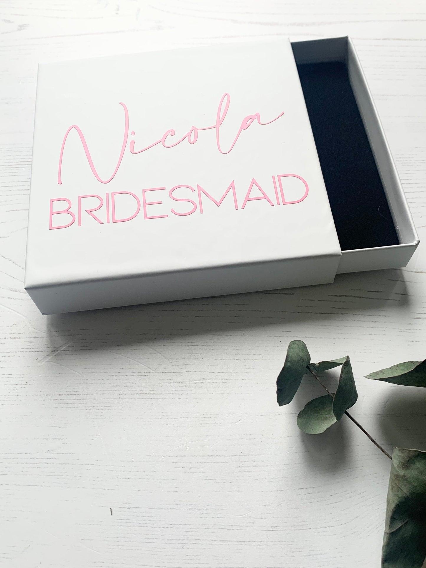 Personalised bridesmaid jewellery necklace and bracelet gift box, will you be my bridesmaid proposal gift, junior bridesmaid gift, bride box