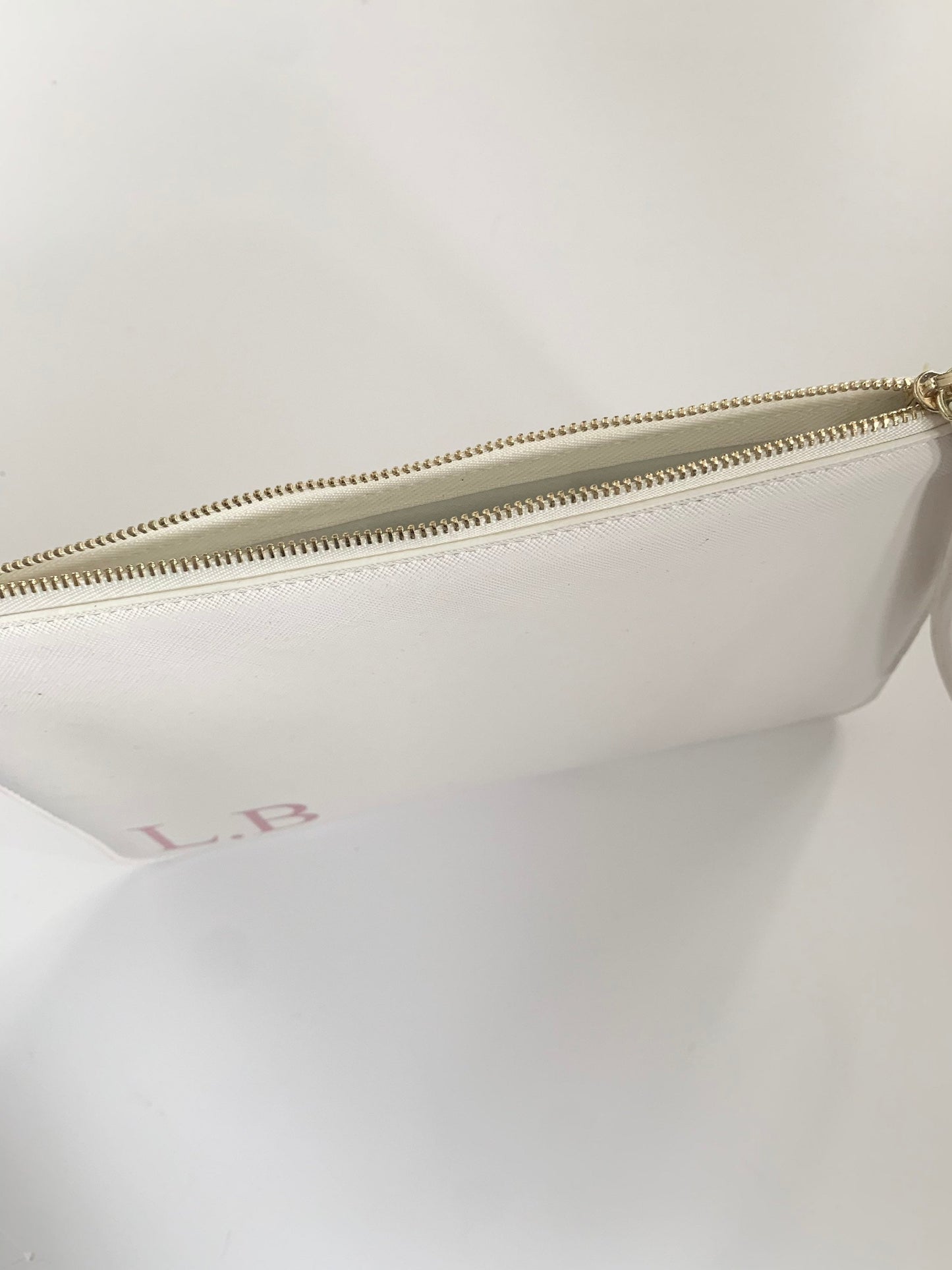 Personalised initial clutch bag, bridesmaid proposal gift, leatherette wristlet bag, custom bridal party gifts