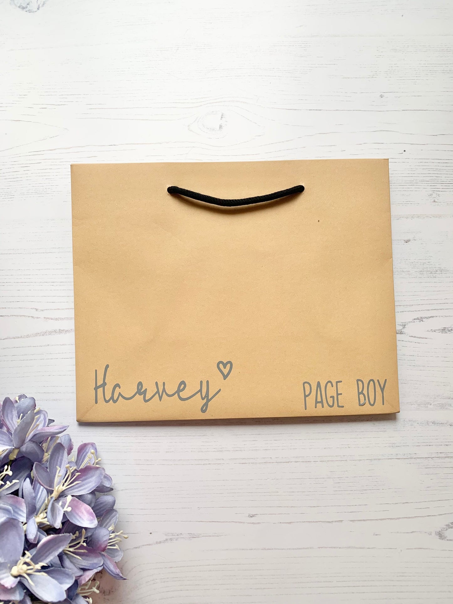 Personalised gift bag, bridesmaid gift bags, luxury brown kraft gift bags, bridesmaid gifts, flower girl gift, page boy, best man gift bag