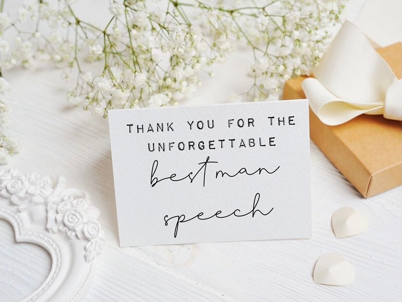 Thank you card for best man, best men groomsmen thank you cards, best man speech card, thanking best man, wedding day cards from groom