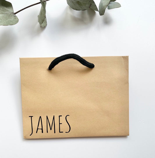 Personalised gift bag, groomsmen gift bags, luxury brown kraft gift bags, bestman gifts, bridesmaid gift bags, gift bags for men